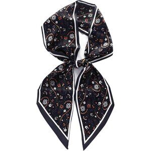 Women Black Cashew Herb Purse Handbags Satin Scarf Lightweight Fashion Neck